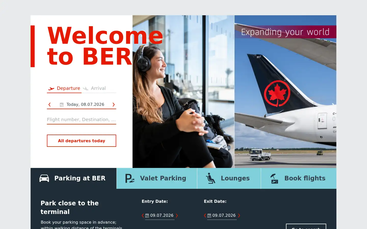 Screenshot of berlin-airport.de