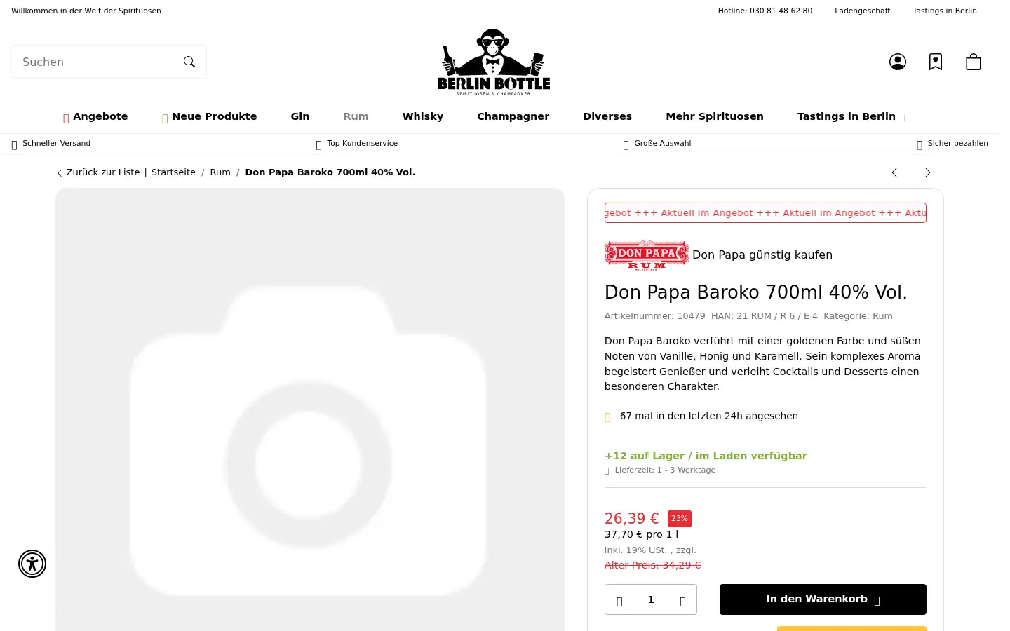Screenshot of berlinbottle.de
