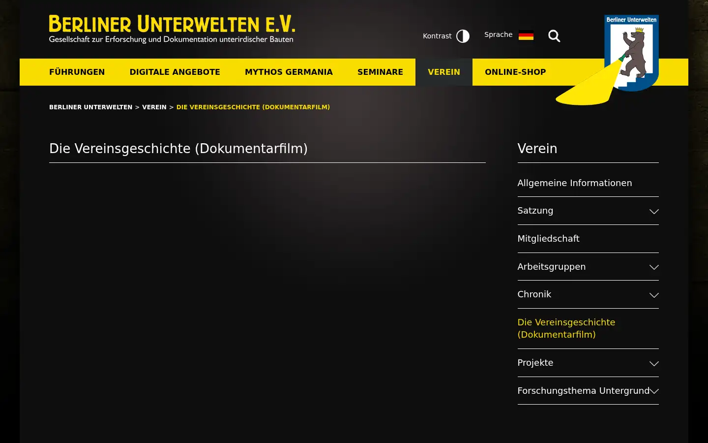 Screenshot of berliner-unterwelten.de