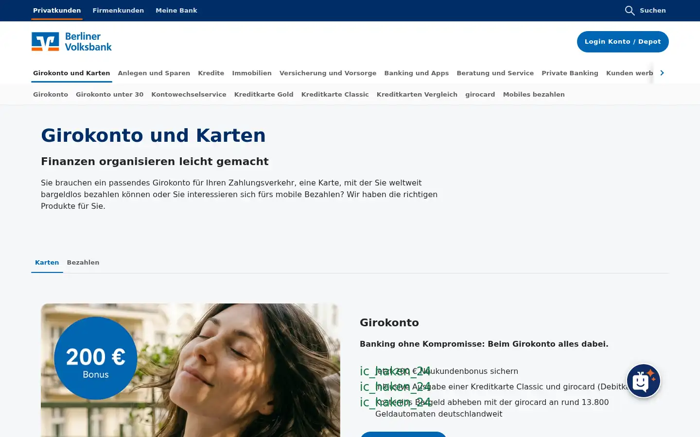 Screenshot of berliner-volksbank.de