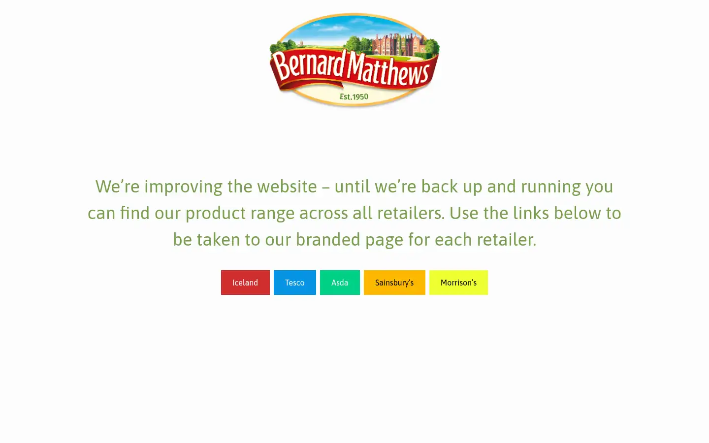 Screenshot of bernardmatthews.com