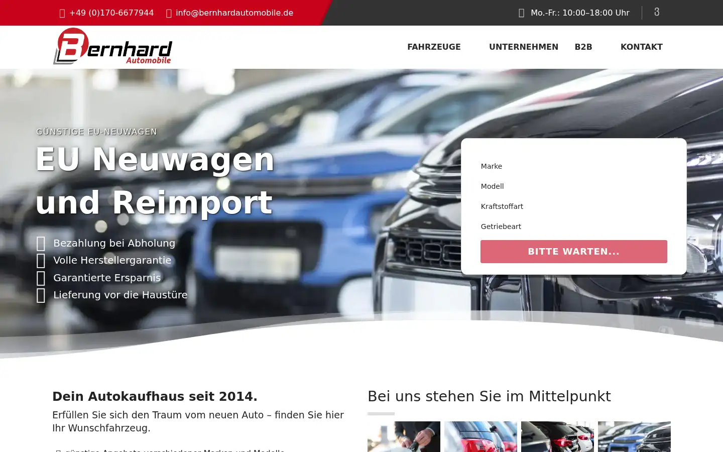 Screenshot of bernhardautomobile.de