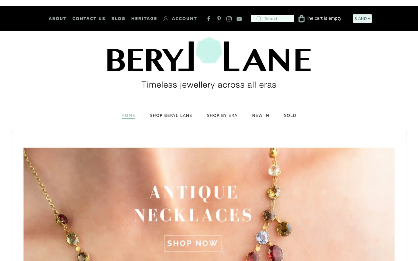 Screenshot of beryllane.com.au