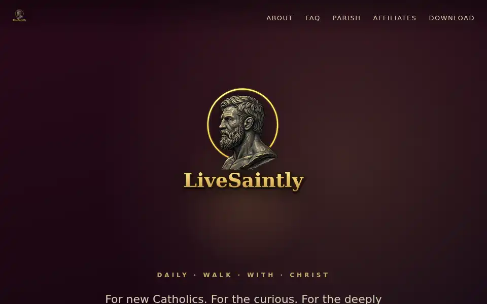 Screenshot of besaintlyapp.com