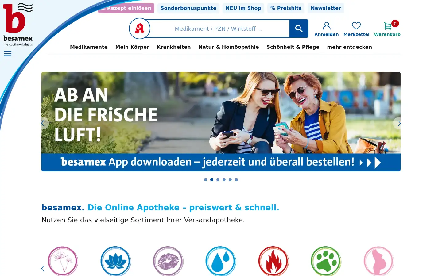 Screenshot of besamex.de