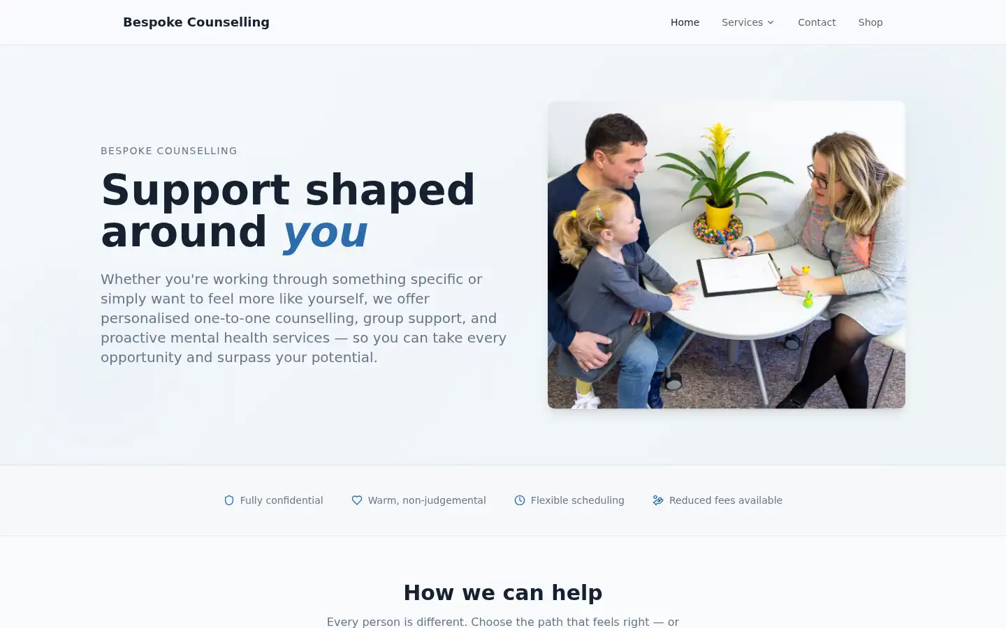 Screenshot of bespokecounselling.co