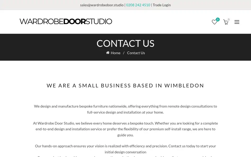 Screenshot of bespokedoorstudio.co.uk