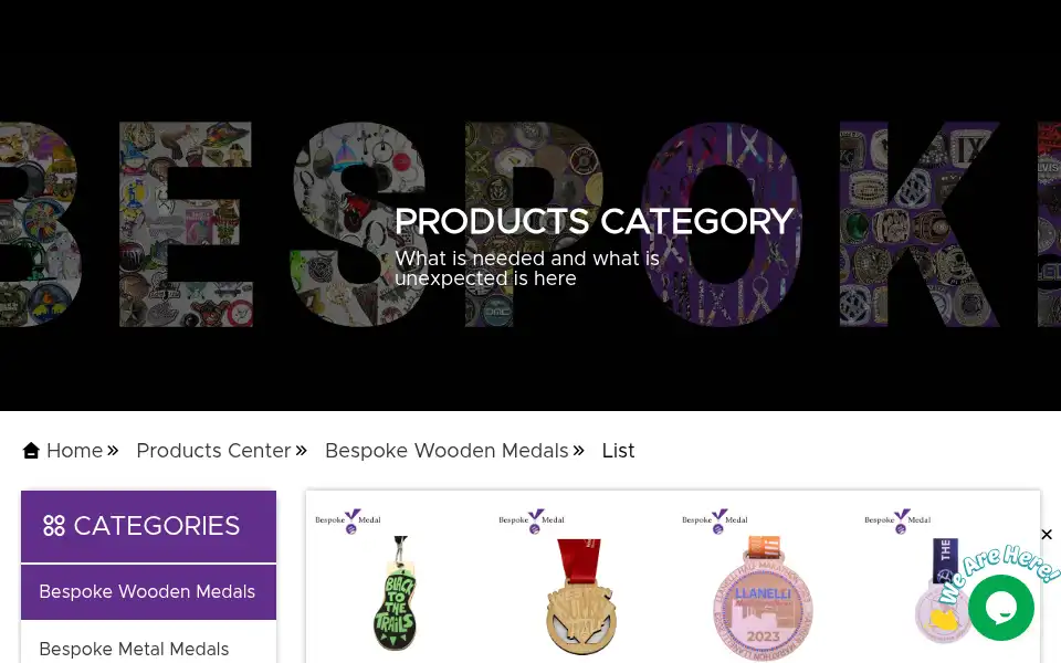 Screenshot of bespokemedal.com