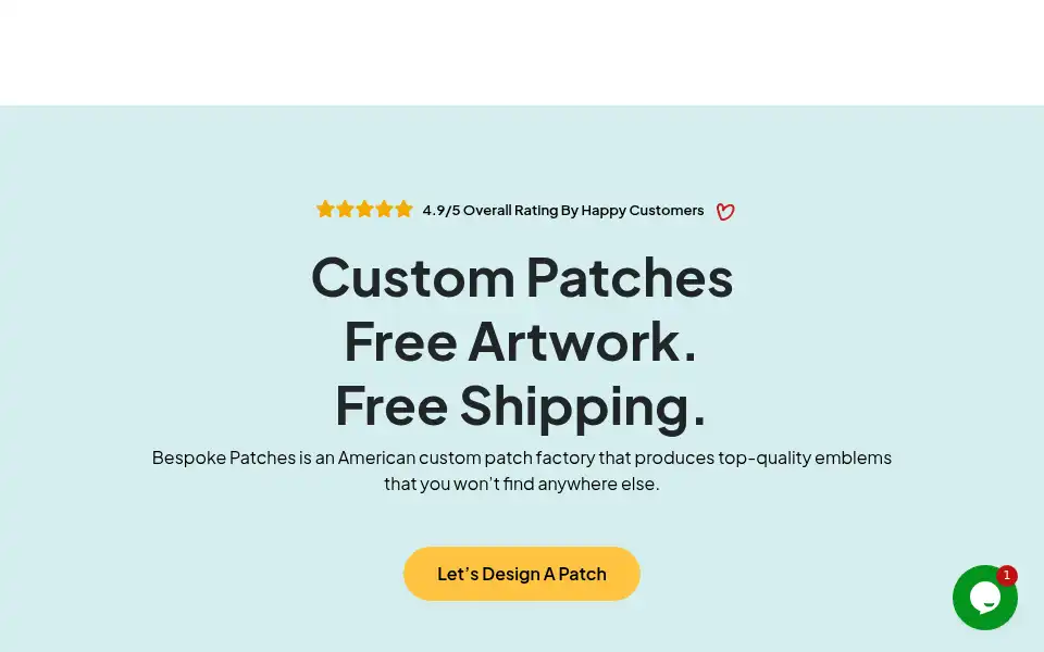 Screenshot of bespokepatches.com