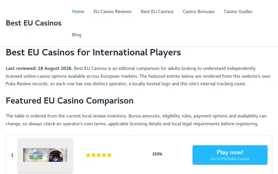 Screenshot of best-eu-casinos.net