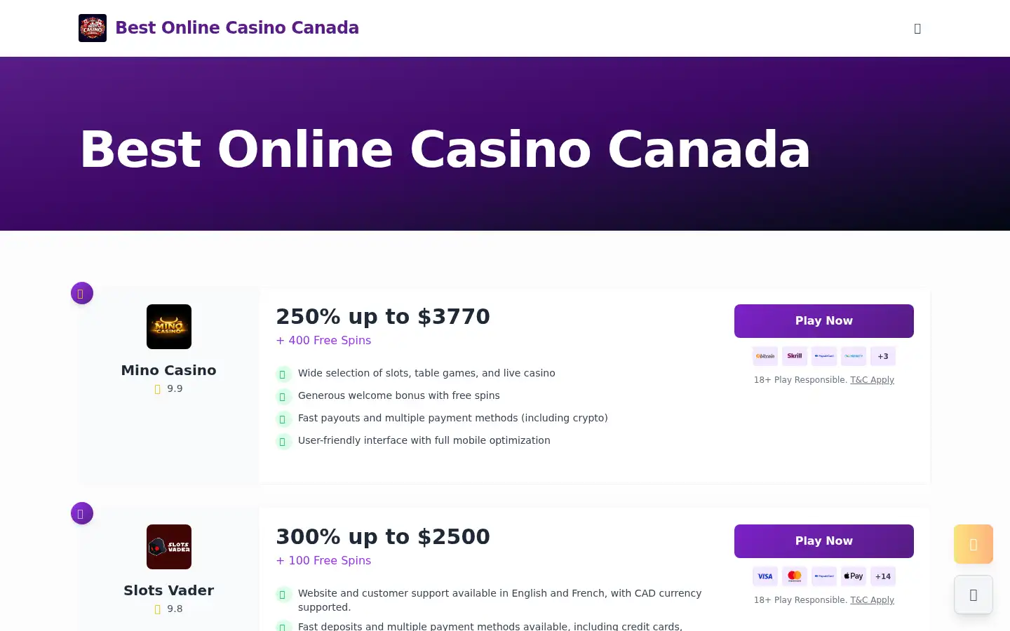 Screenshot of best-online-casino-canada.top