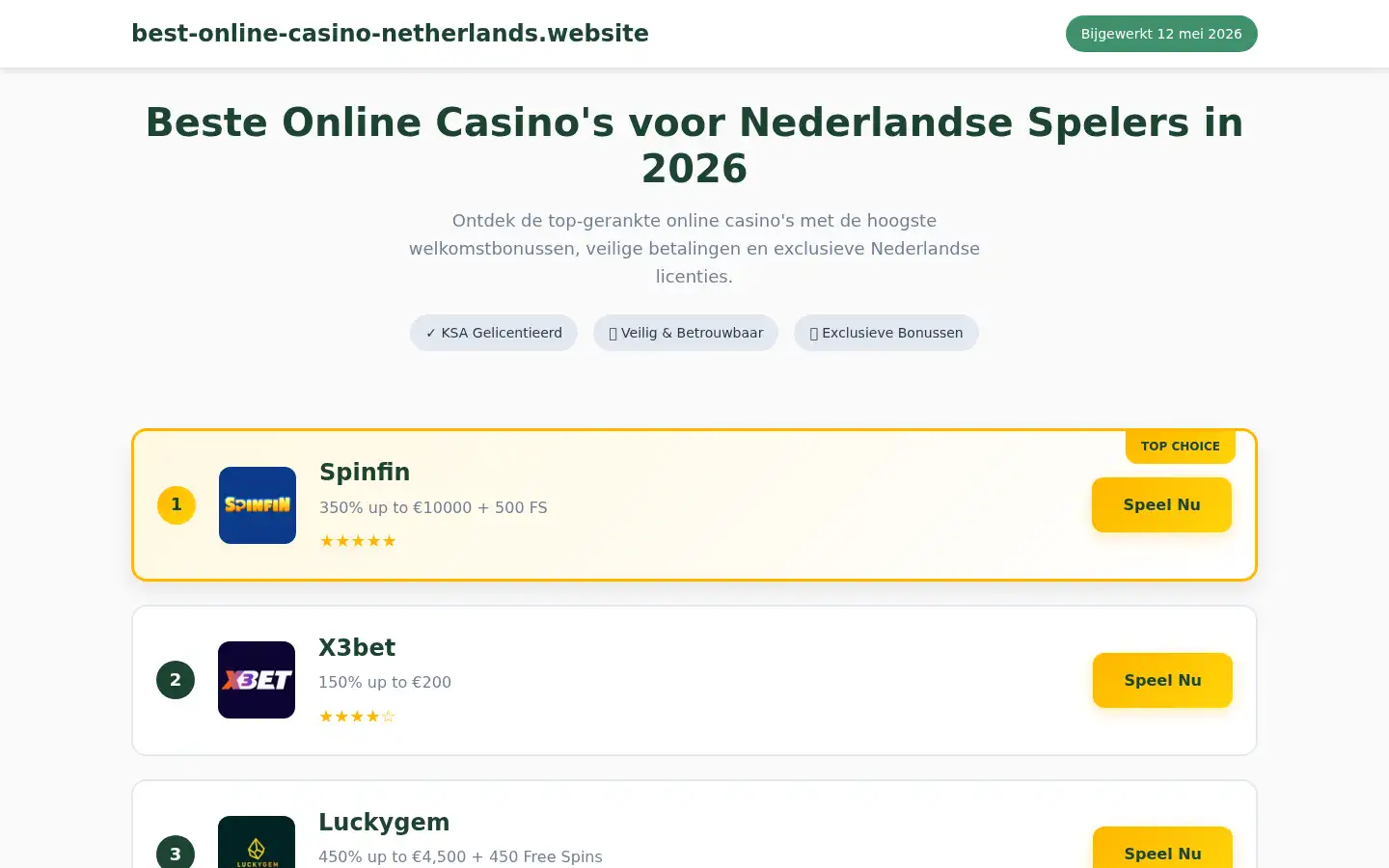 Screenshot of best-online-casino-netherlands.website