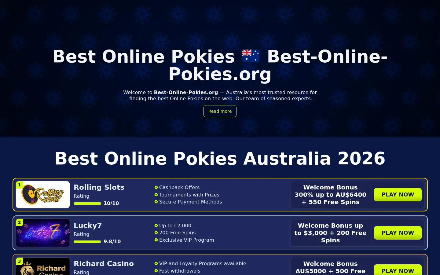 Screenshot of best-online-pokies.org