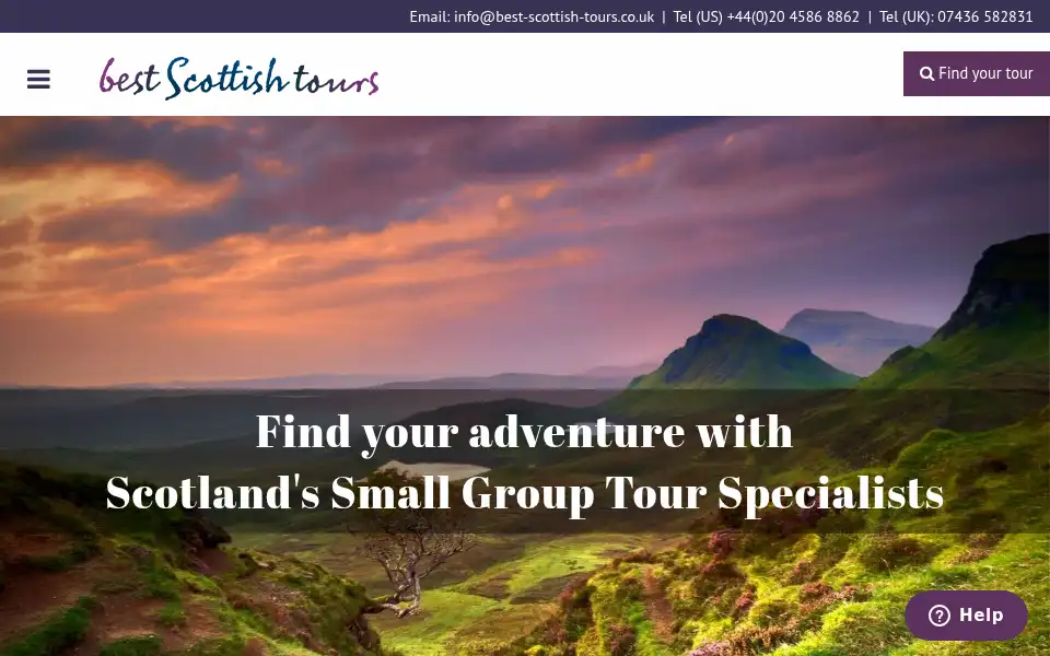 Screenshot of best-scottish-tours.co.uk