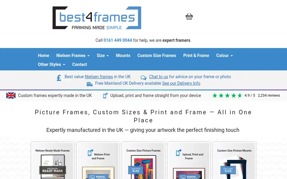 Screenshot of best4frames.co.uk