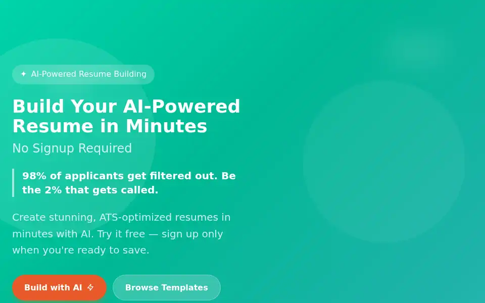 Screenshot of bestairesumes.com