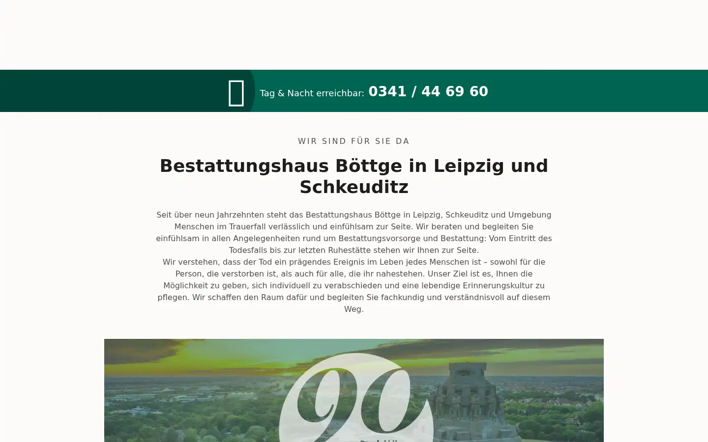 Screenshot of bestattungshaus-boettge.de
