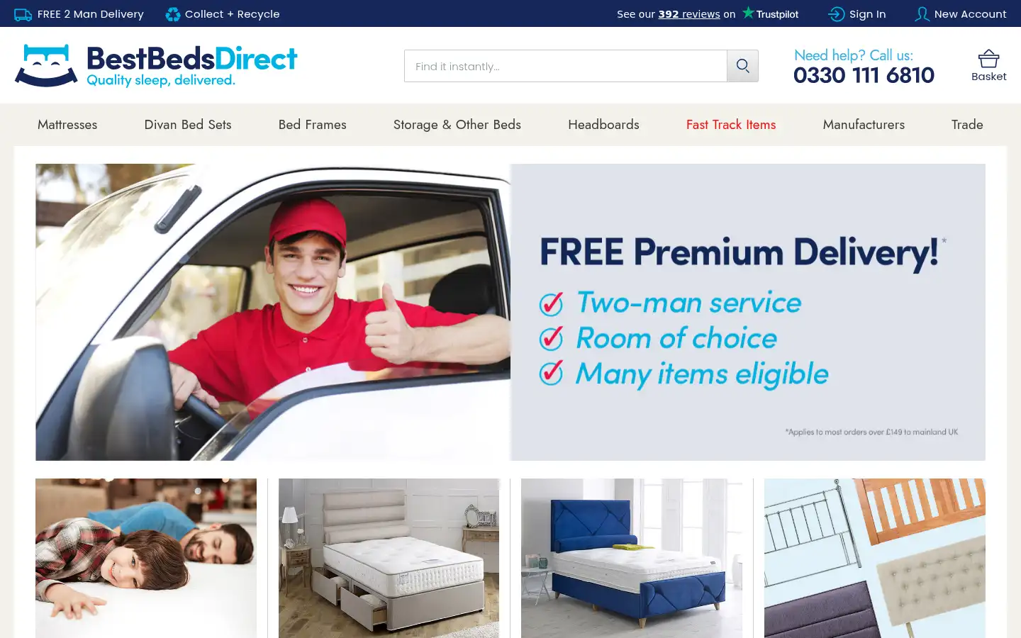 Screenshot of bestbedsdirect.co.uk