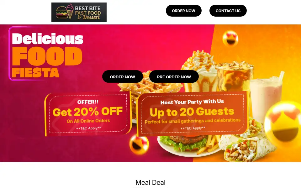 Screenshot of bestbitefastfooddessert.co.uk
