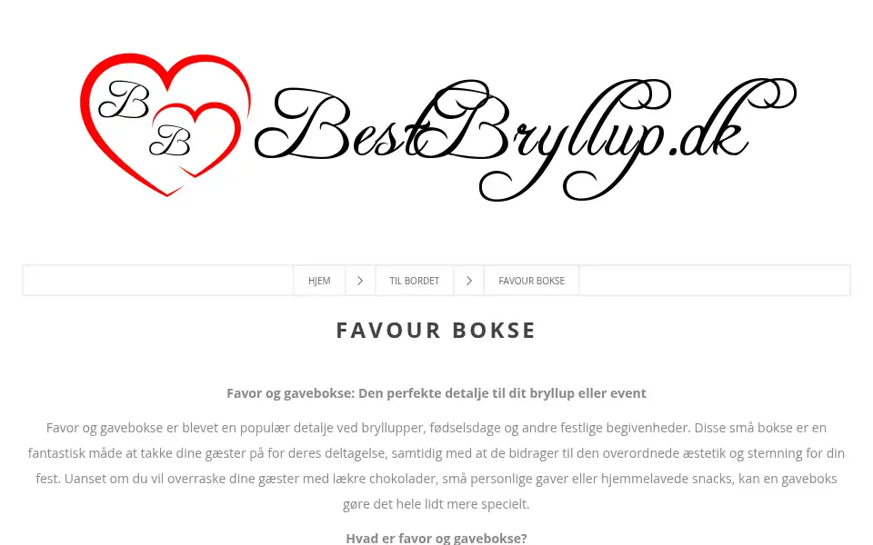 Screenshot of bestbryllup.dk