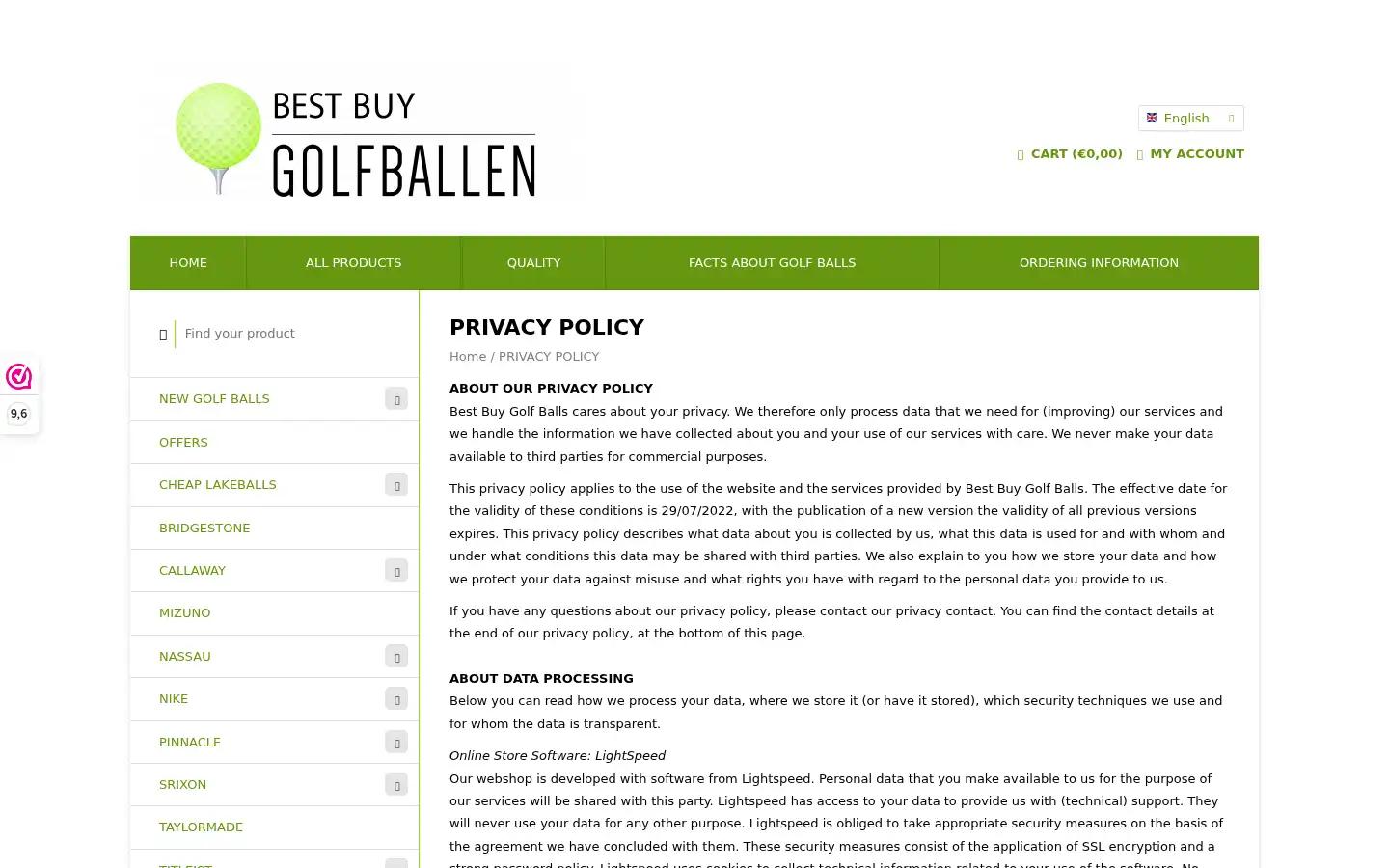 Screenshot of bestbuygolfballen.nl