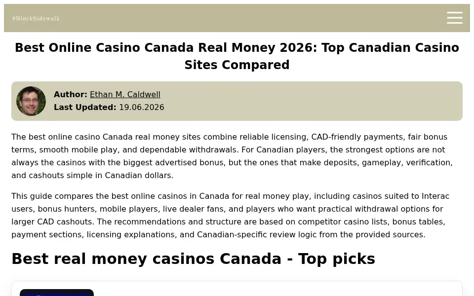 Screenshot of bestcanadian-onlinecasino.com