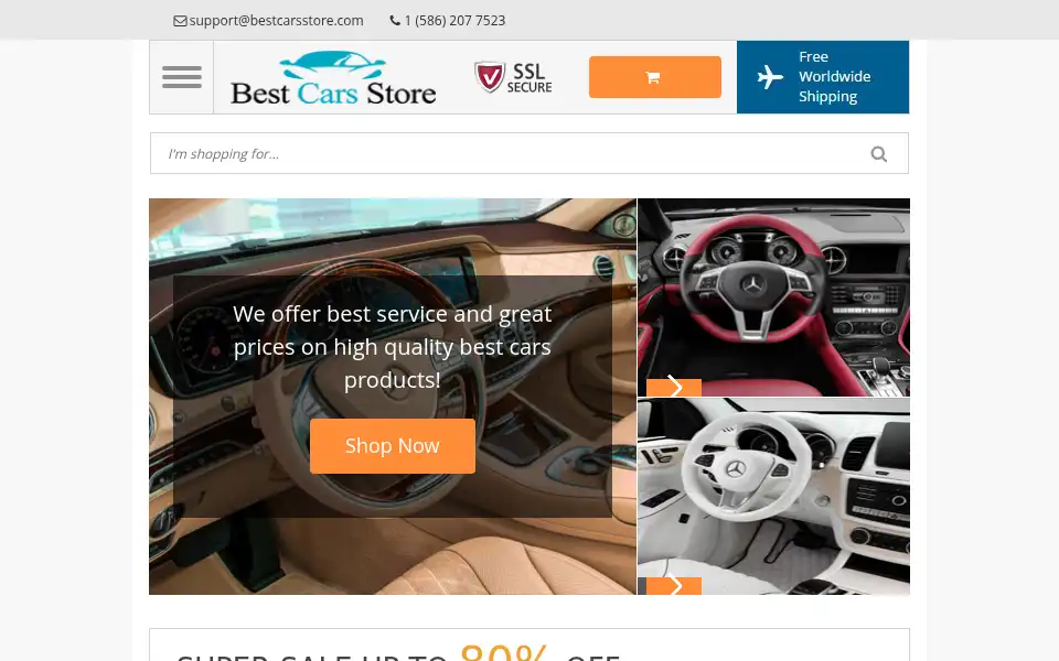 Screenshot of bestcarsstore.com