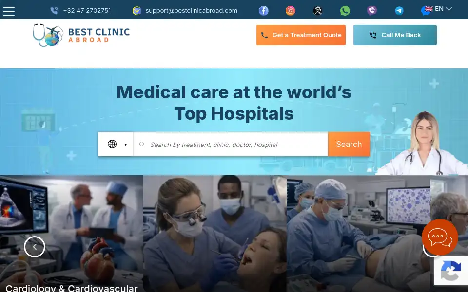 Screenshot of bestclinicabroad.com