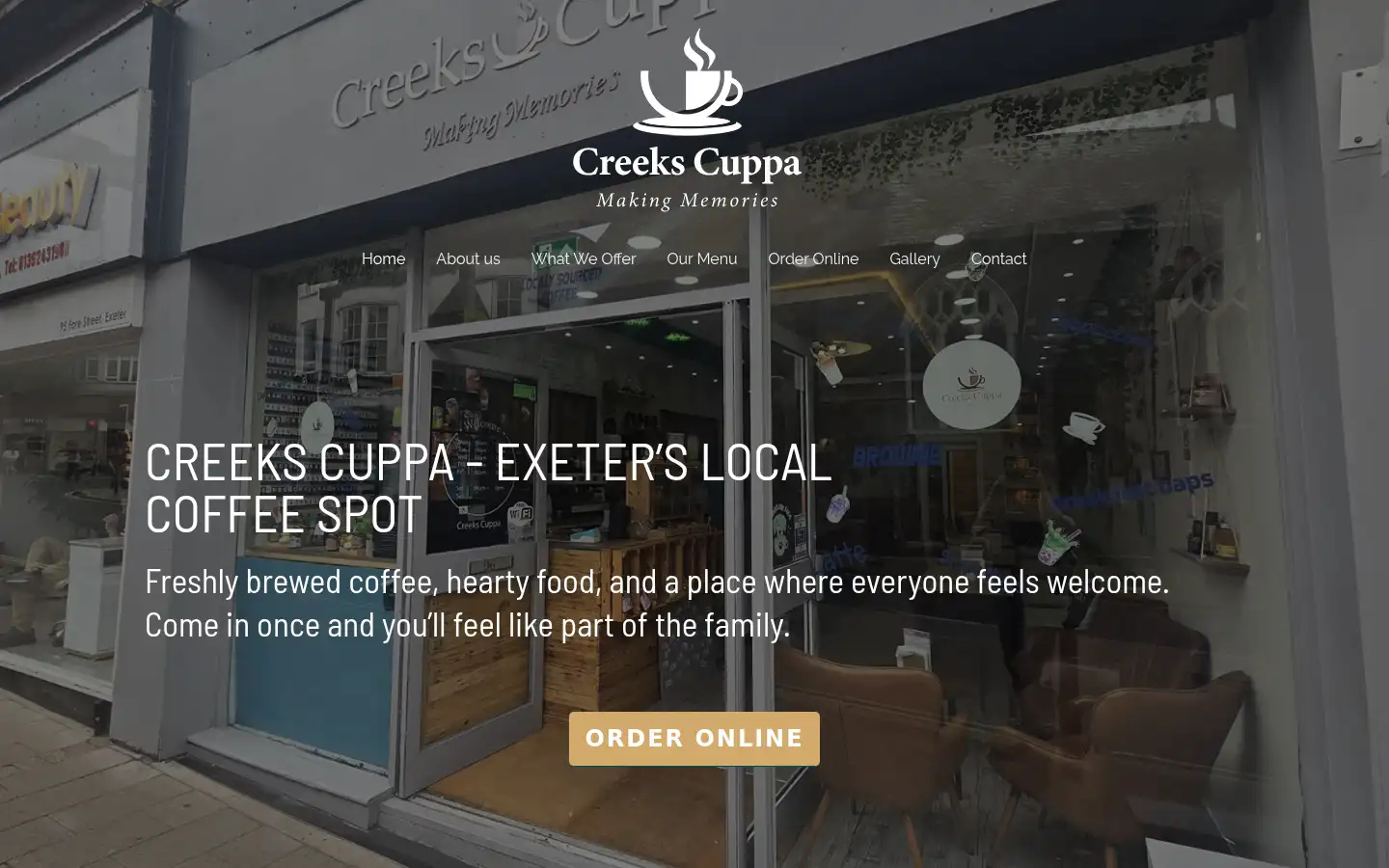 Screenshot of bestcoffeeshopexeter.com
