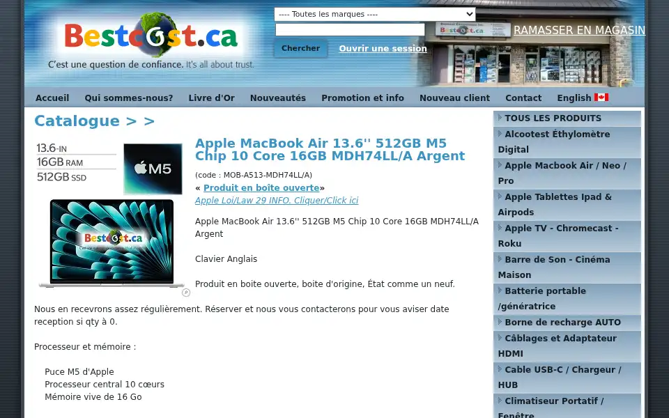 Screenshot of bestcost.ca