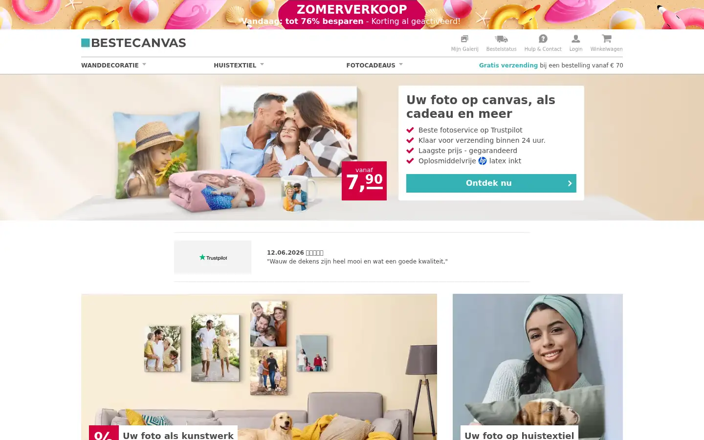 Screenshot of bestecanvas.be