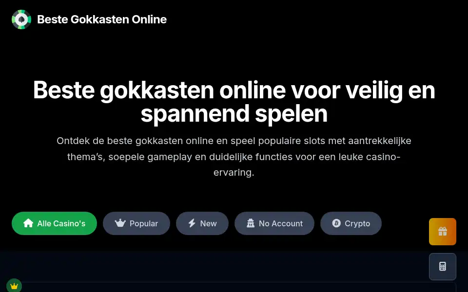 Screenshot of bestegokkastenonline.com