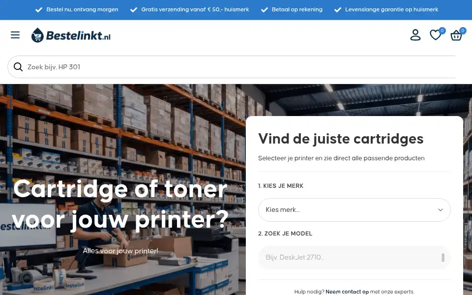 Screenshot of bestelinkt.nl