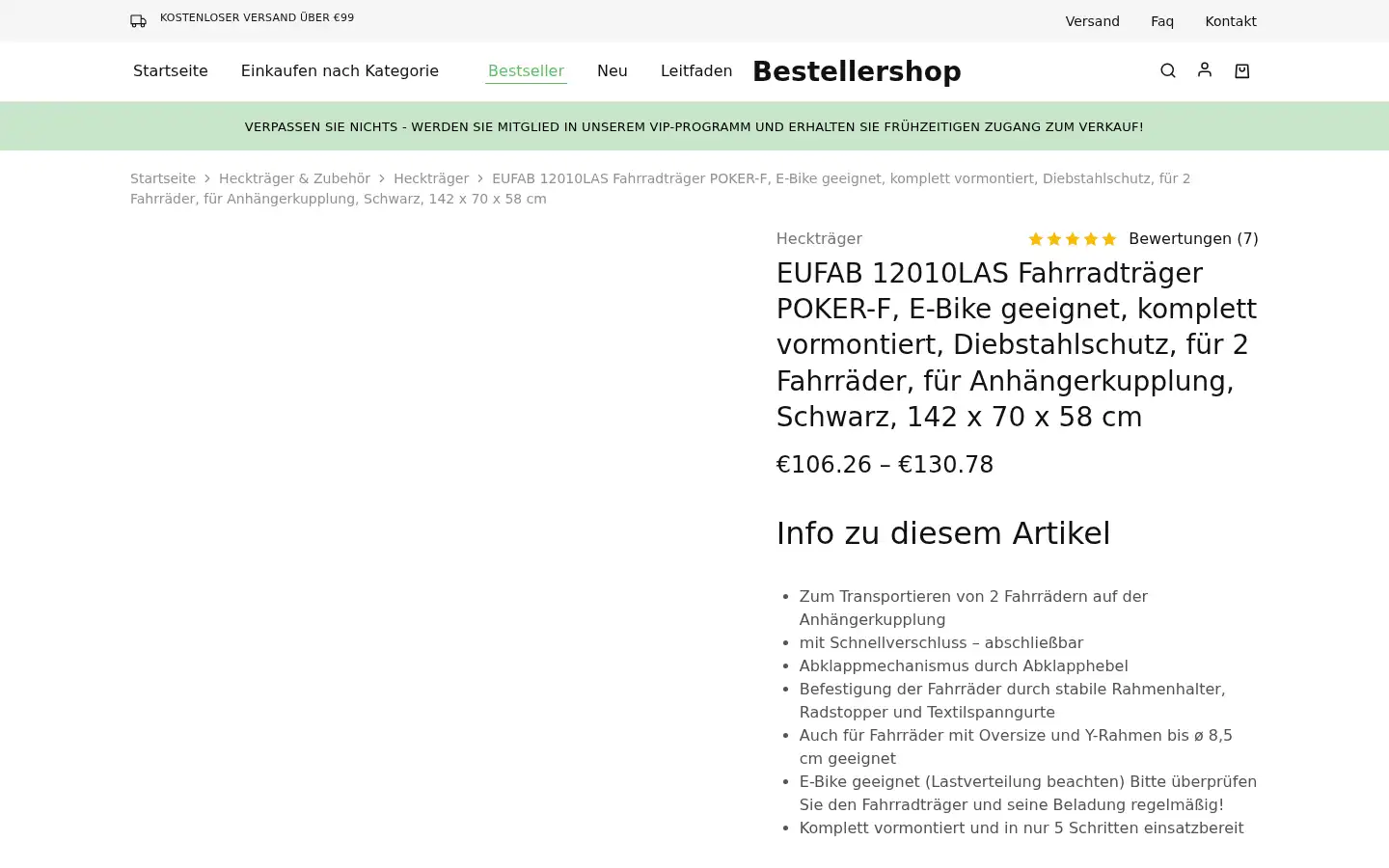 Screenshot of bestellershop.de