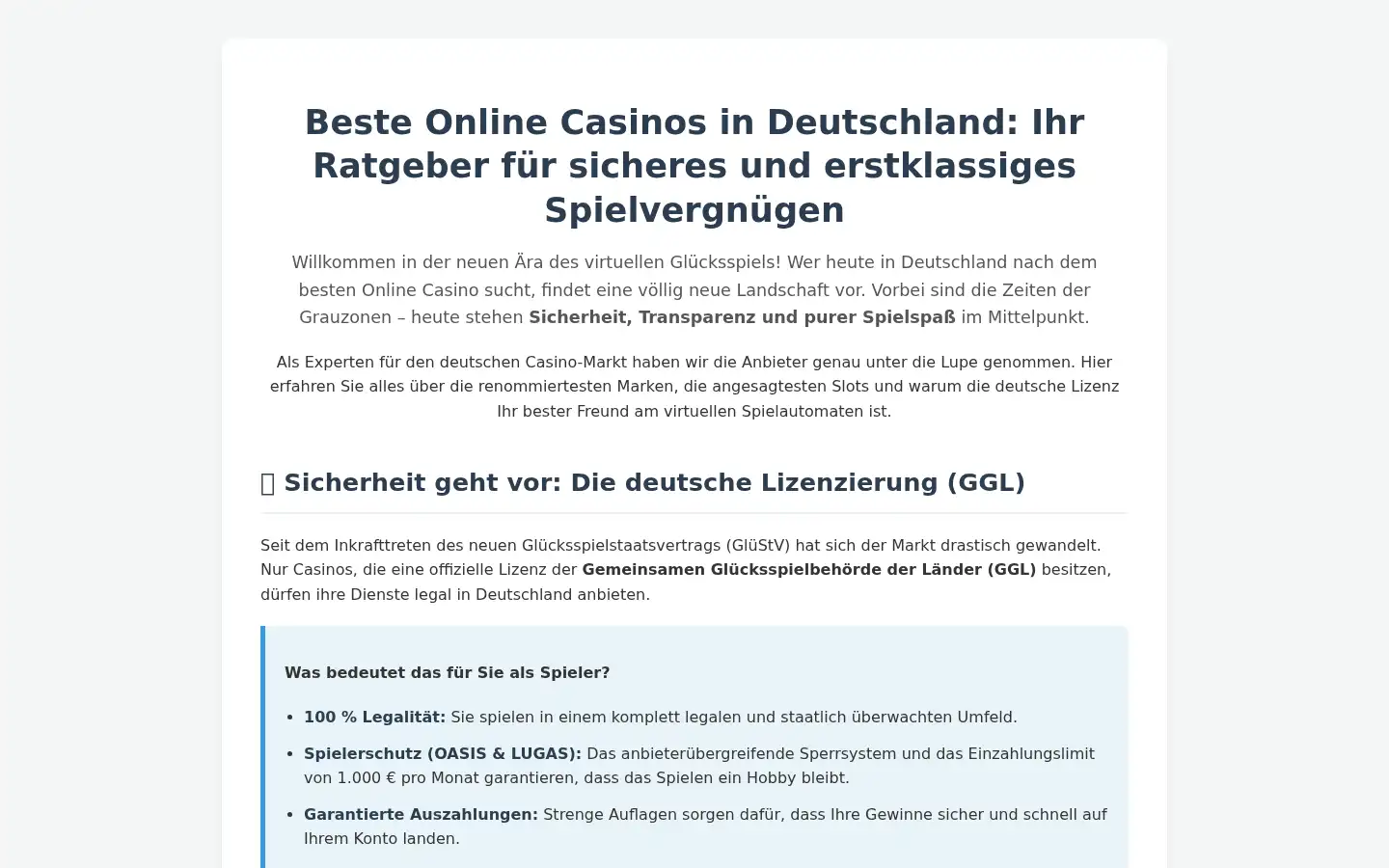 Screenshot of besteonlinecasino-de.de