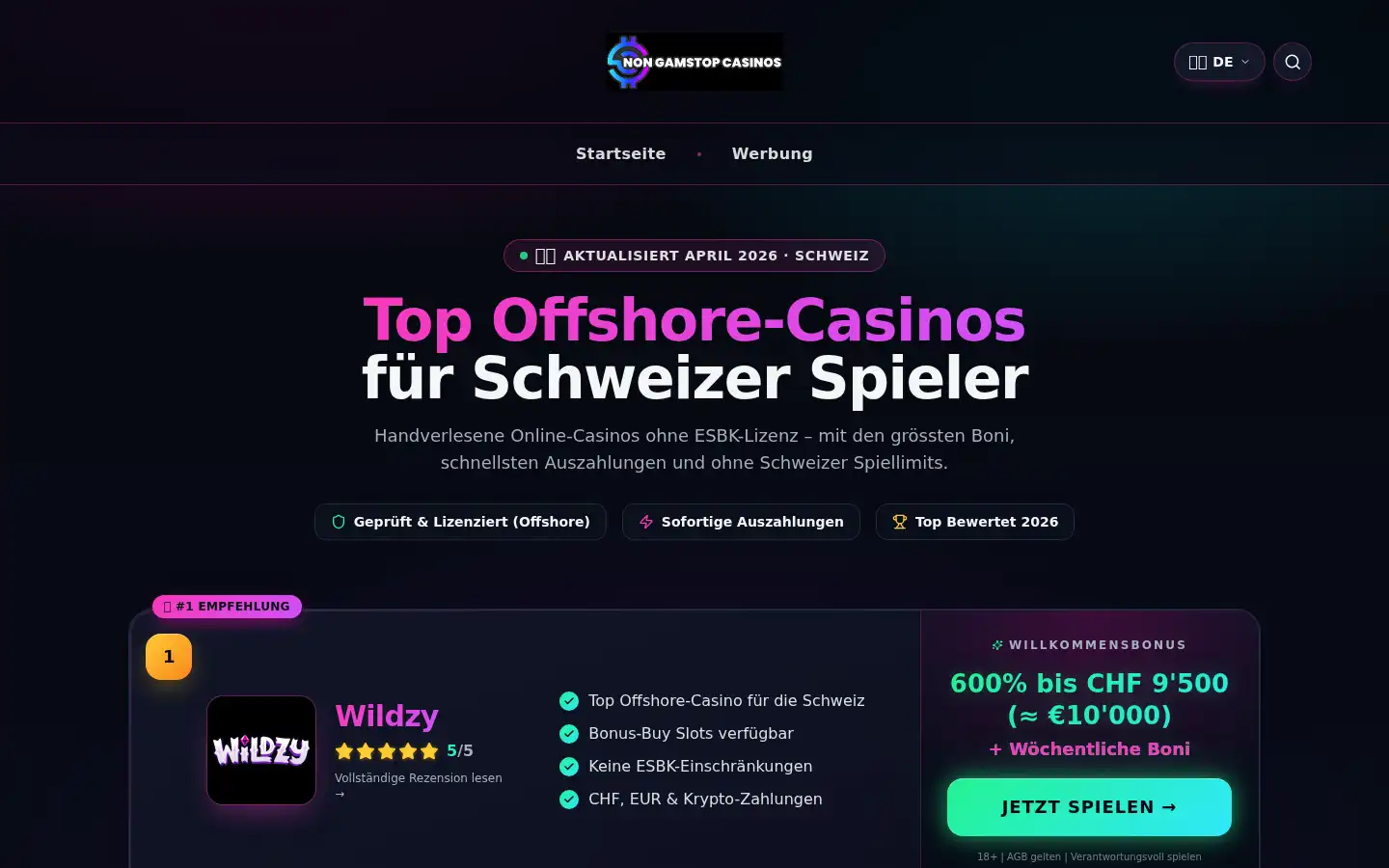 Screenshot of bestes-casino-ch.newukcasinos.site