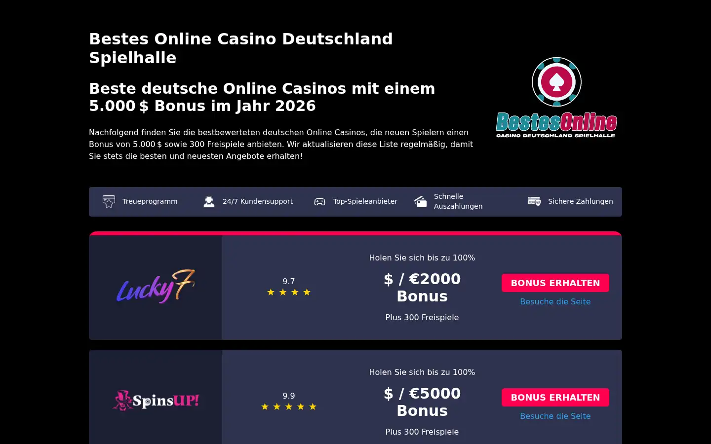 Screenshot of bestes-online-casino-deutschland-spielhalle.com