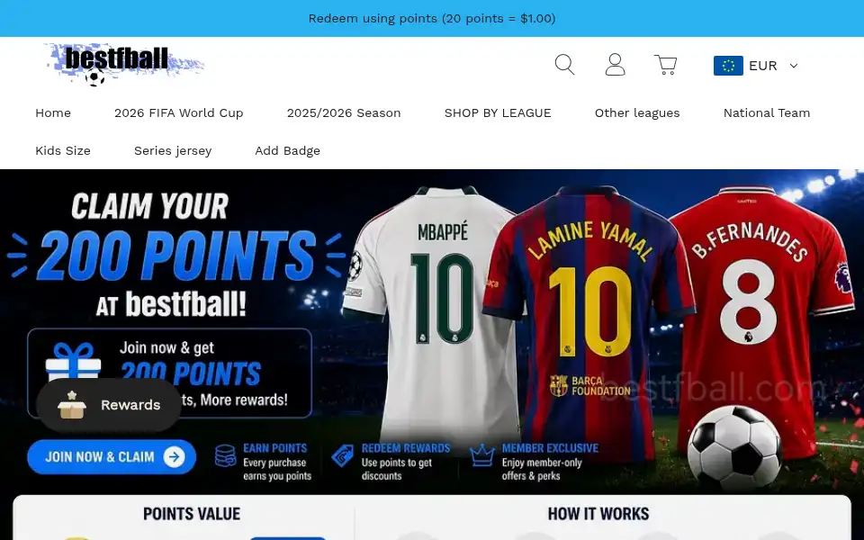 Screenshot of bestfball.com