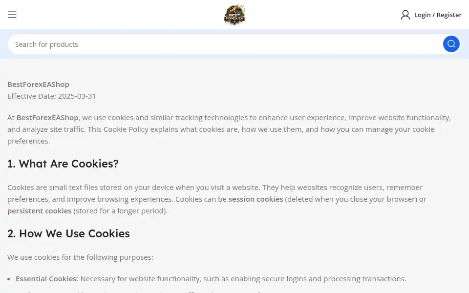 Screenshot of bestforexeashop.com