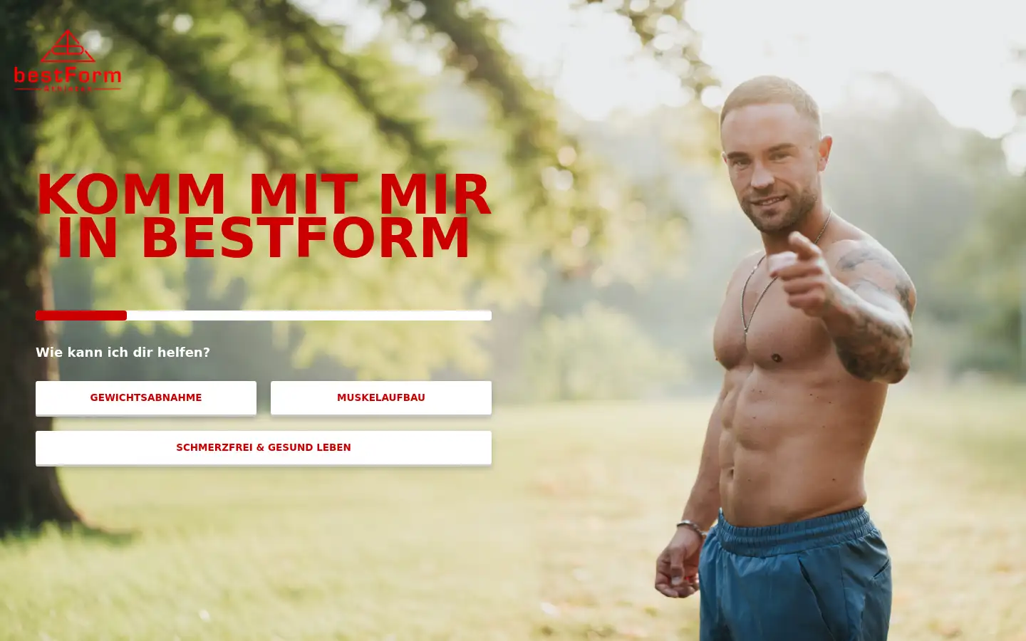 Screenshot of bestform-athletes.de