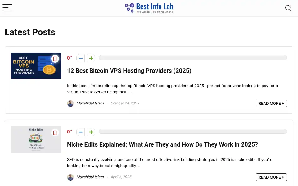 Screenshot of bestinfolab.com