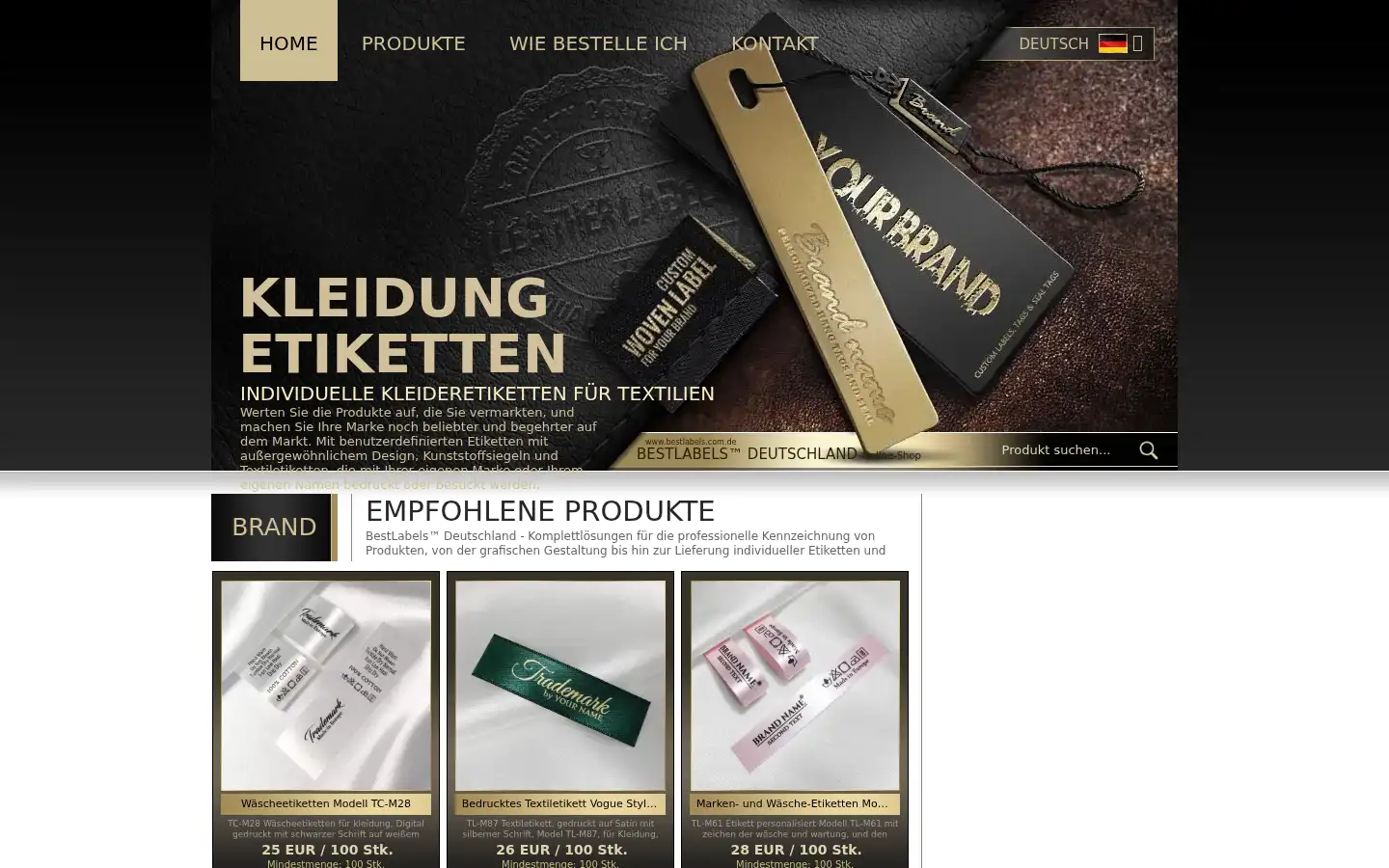 Screenshot of bestlabels.com.de
