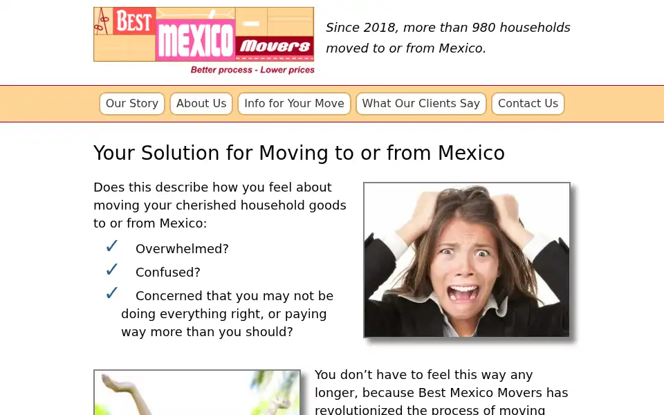Screenshot of bestmexicomovers.com