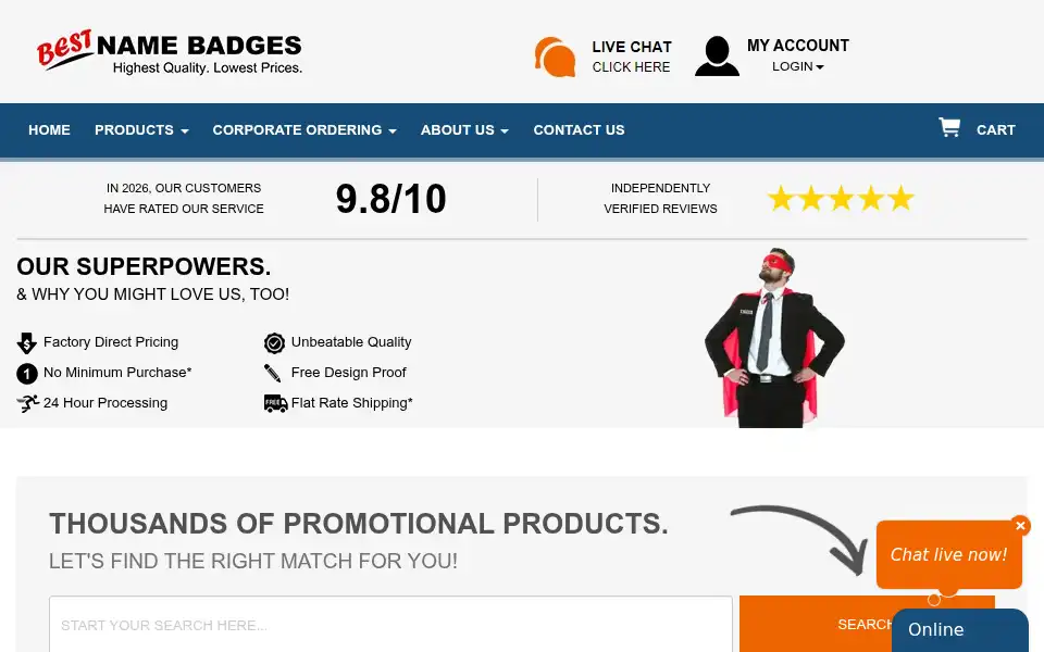 Screenshot of bestnamebadges.com