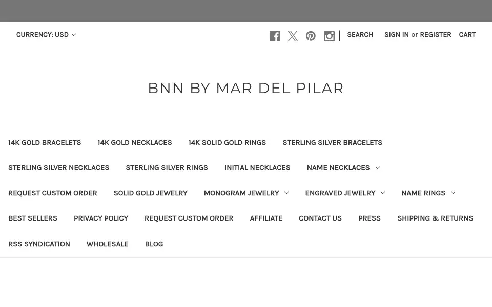 Screenshot of bestnamenecklace.com