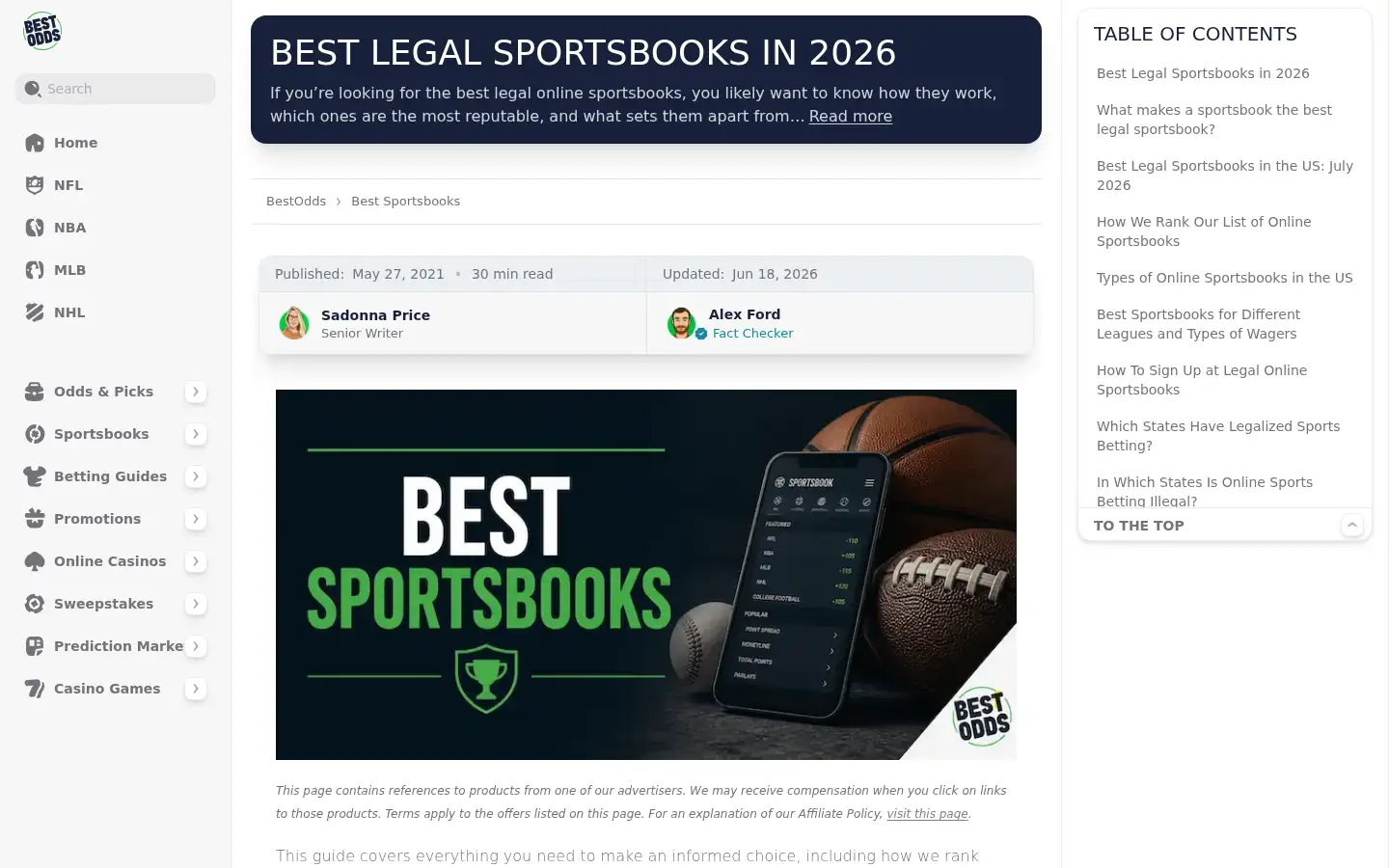 Screenshot of bestodds.com
