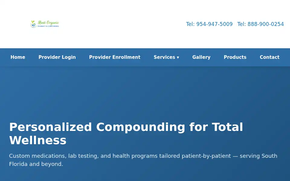Screenshot of bestorganicpharmacy.com