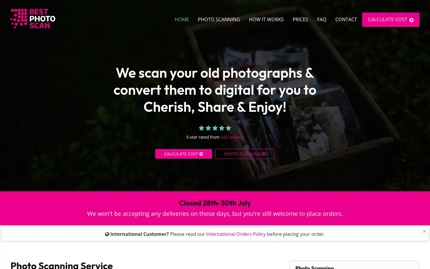 Screenshot of bestphotoscan.co.uk