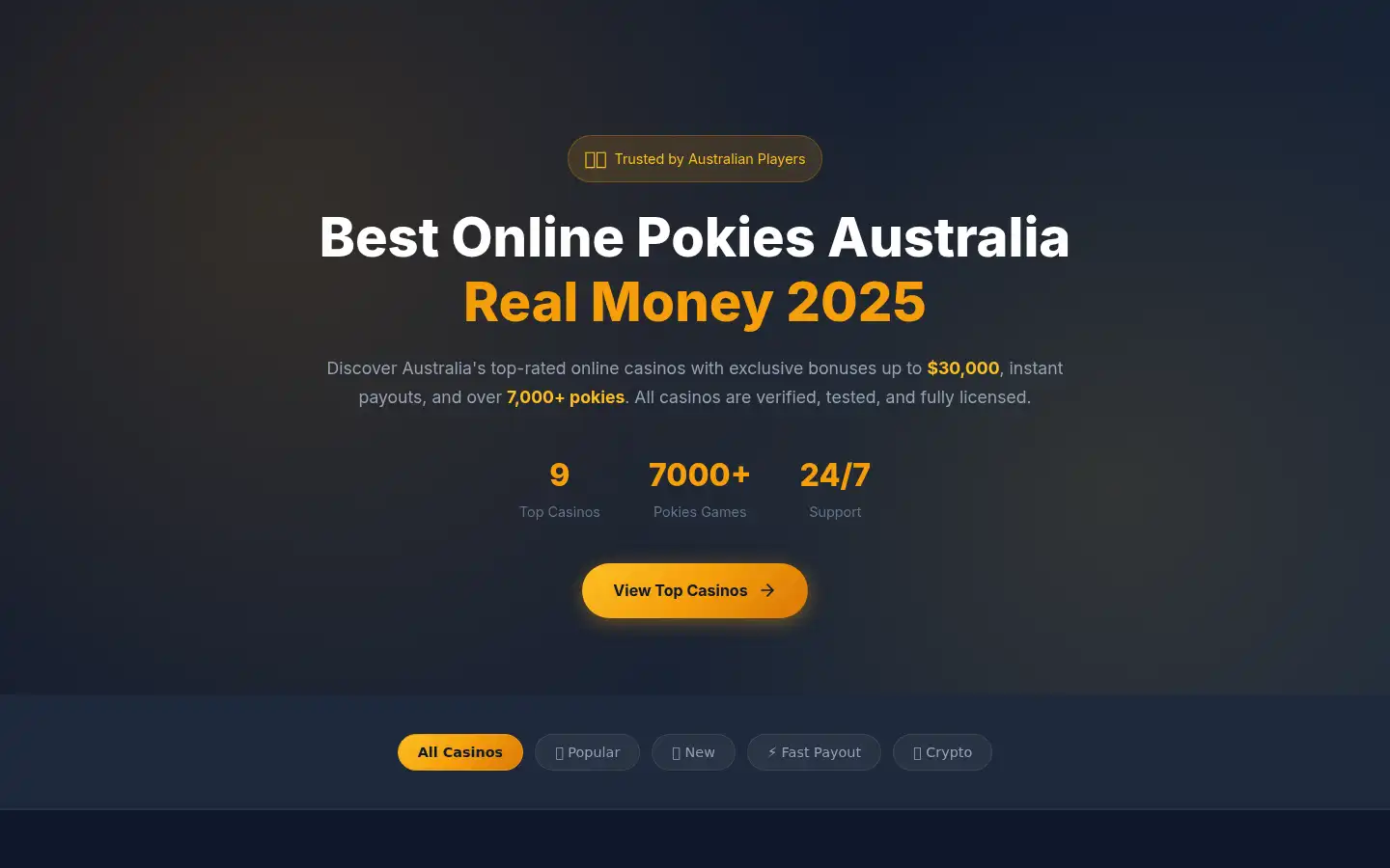 Screenshot of bestpokiesaustralia.net
