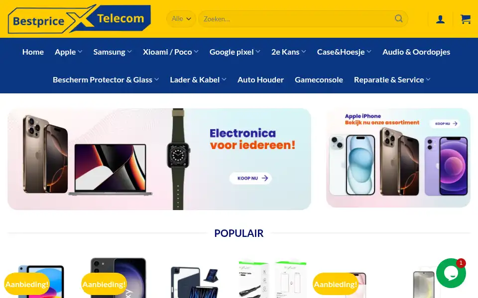 Screenshot of bestpricetelecom.nl